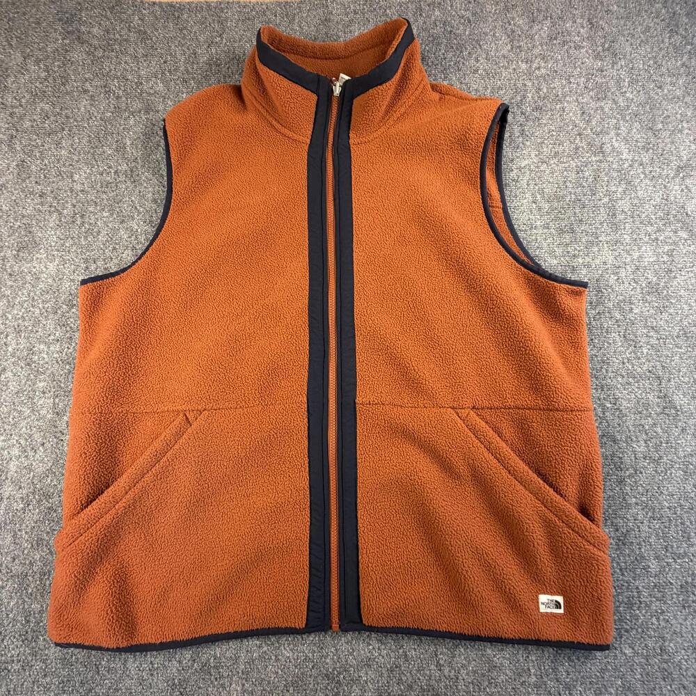 The North Face Men's Orange Fleece Vest XXL #1553